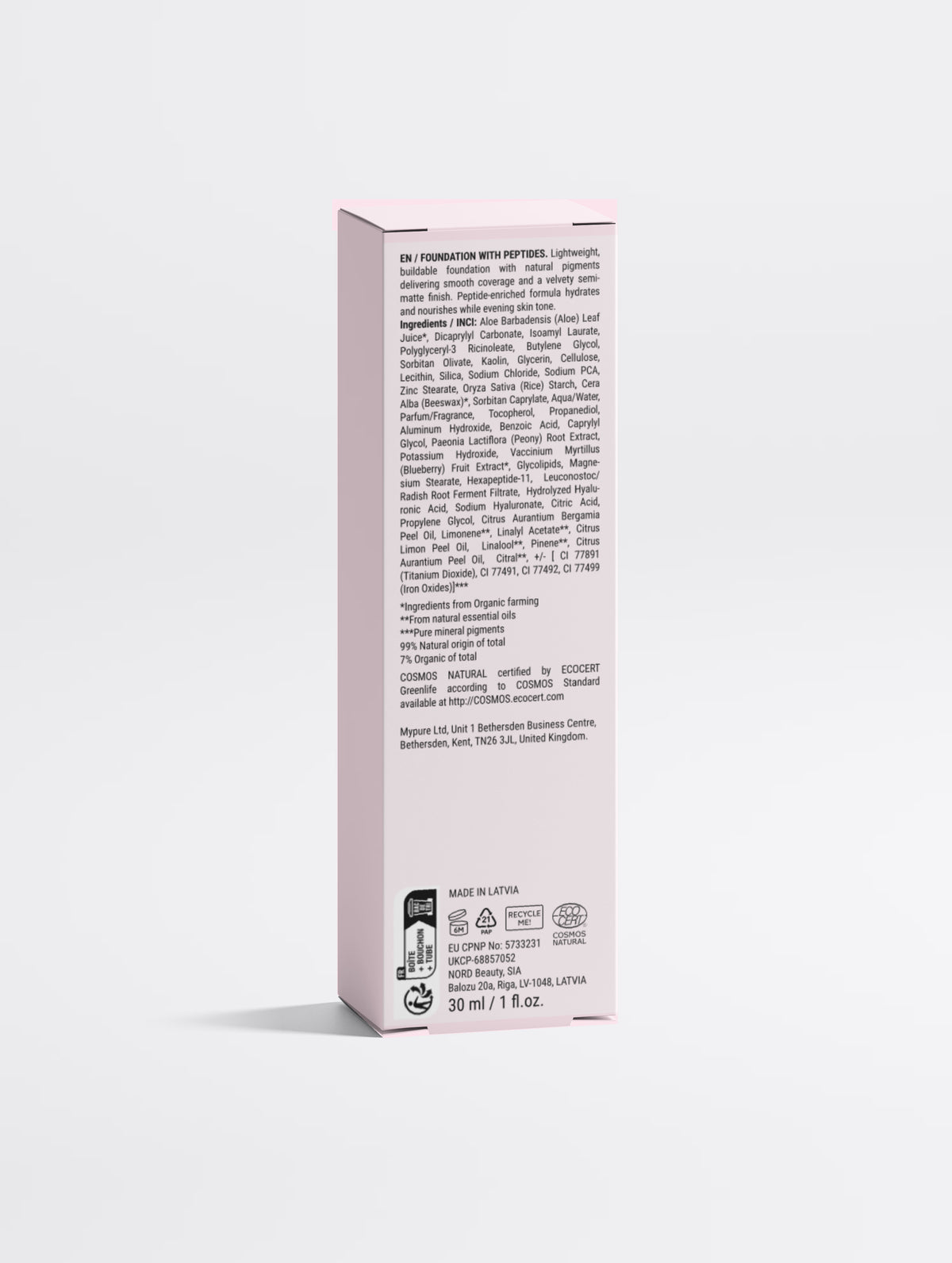 Foundation with Peptides, 10 Light Warm